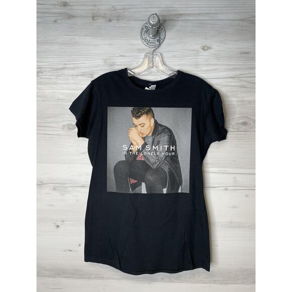 Sam Smith Shirt Womens Large Black In The Lonely Hour US Tour 2014 Graphic Tee - Picture 1 of 10